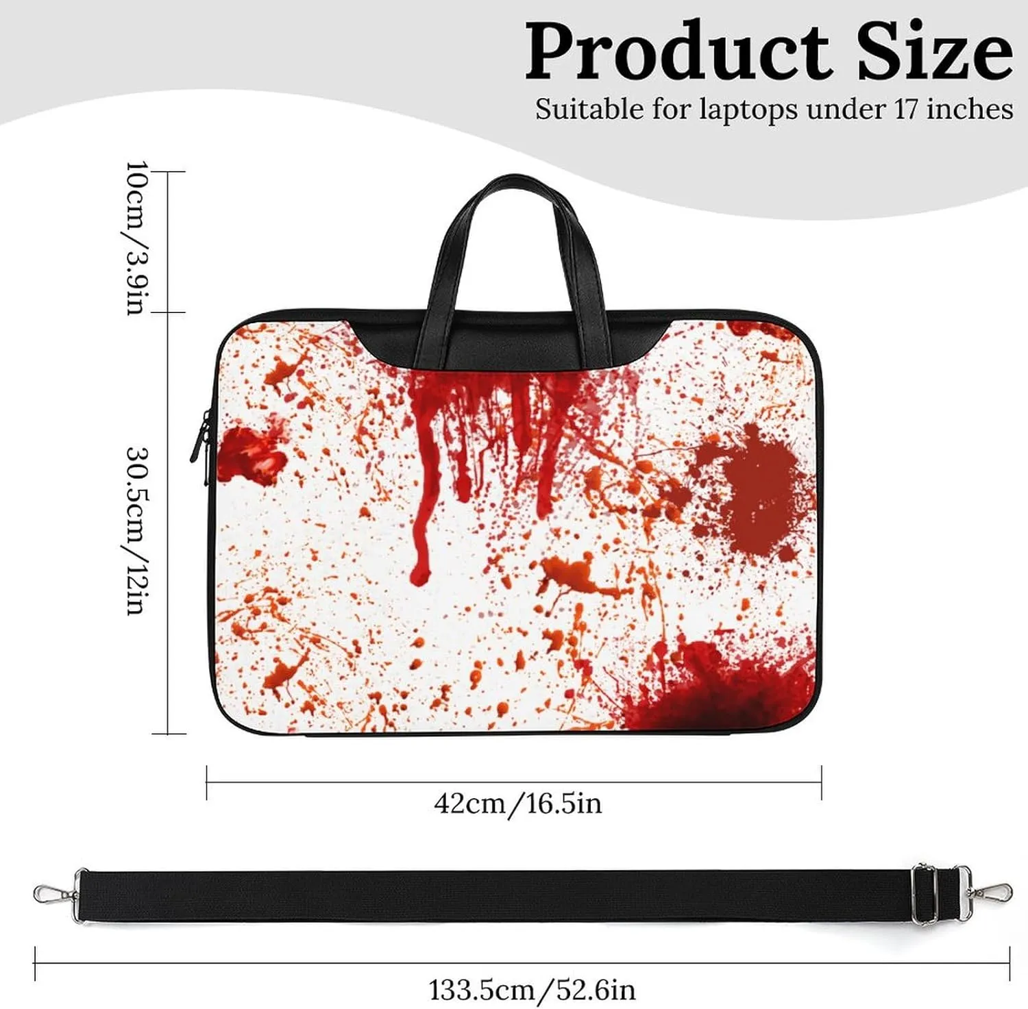 Cartoon Mushrooms Portable Leather Laptop Bag