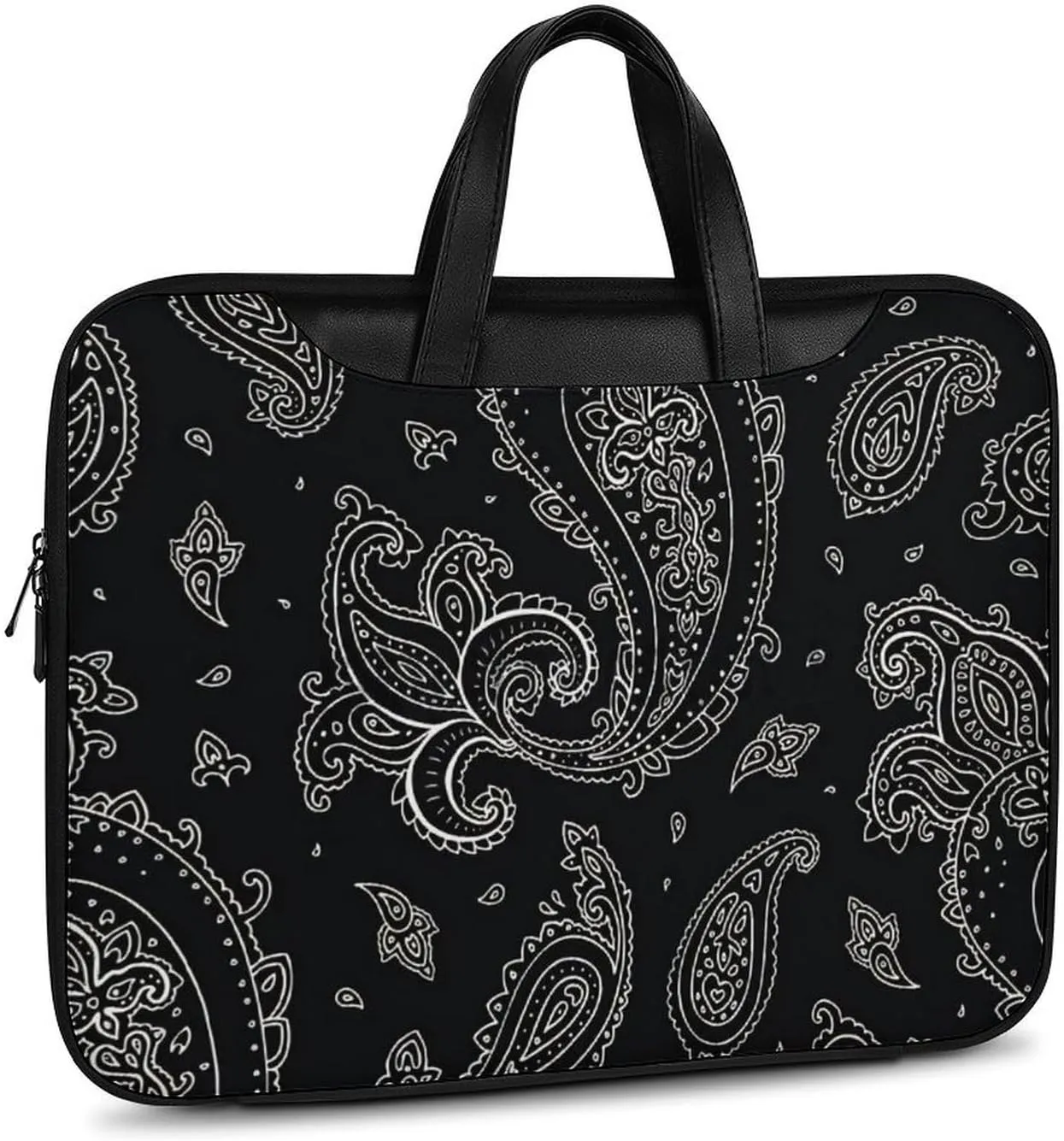 Cartoon Mushrooms Portable Leather Laptop Bag