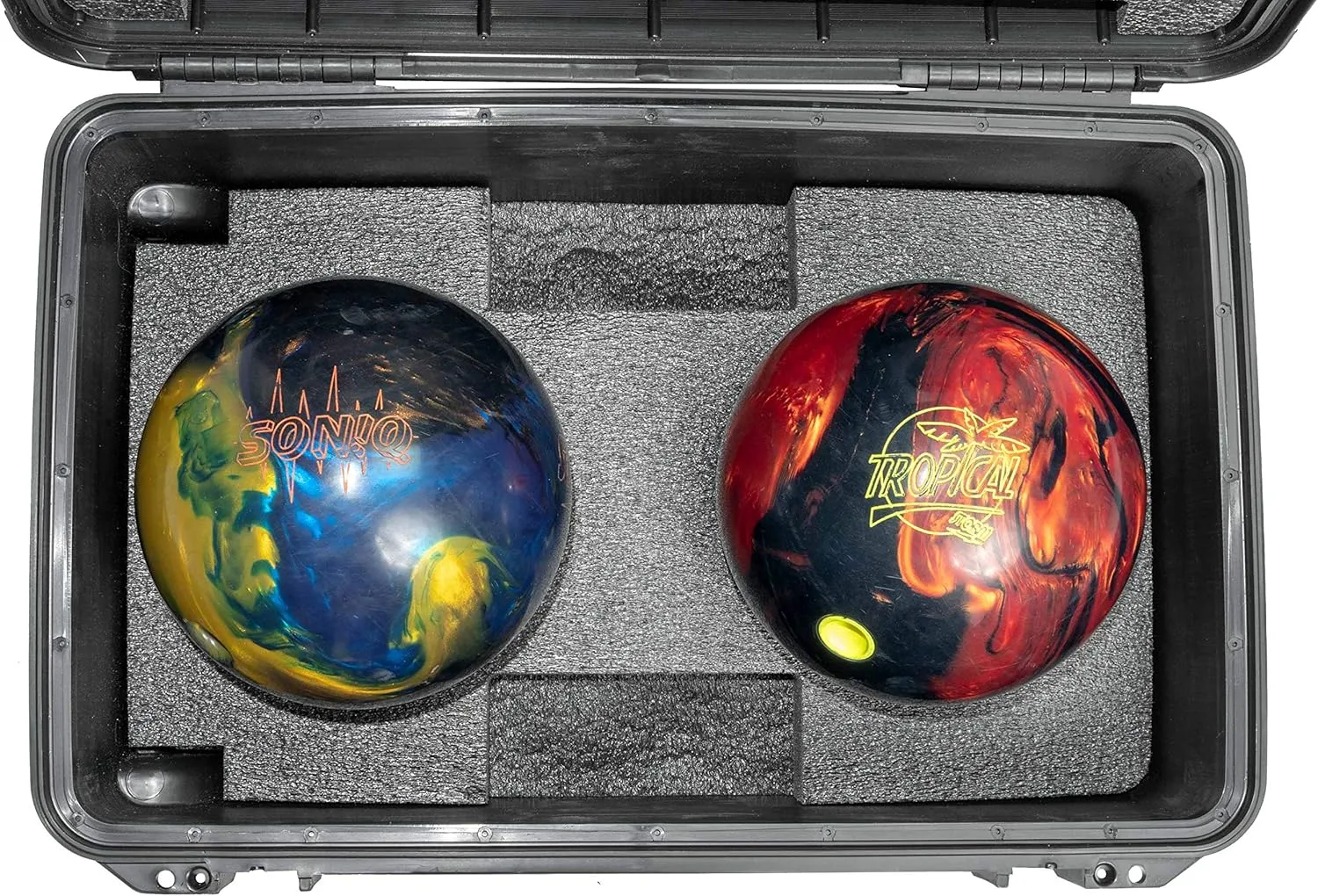 Case Club Heavy Duty Waterproof Bowling Ball Cases with Wheels and Extension Handle