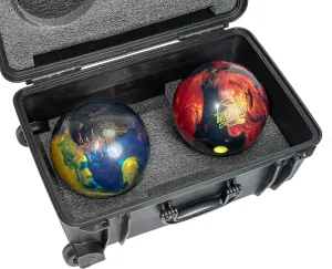 Case Club Heavy Duty Waterproof Bowling Ball Cases with Wheels and Extension Handle