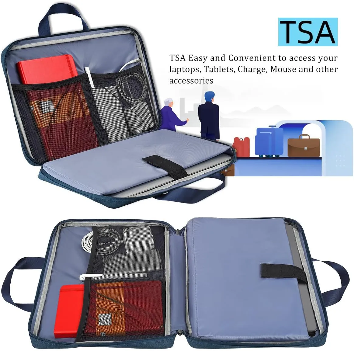 CaseBuy 16 inch MacBook Case,TSA Laptop Sleeve for 2025 2024 2023 MacBook Pro 16 inch M4 M3 M2 Pro/Max A3403 A3186 A2991 A2780 A2485, Water-Resistant Carrying Bag Cover w/Accessory Pocket