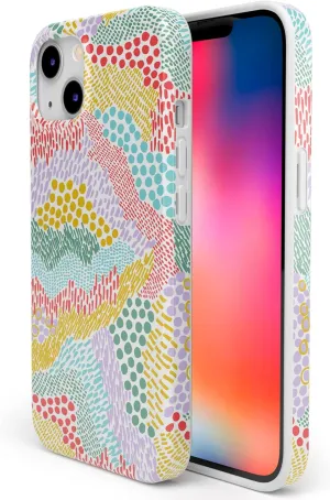 Casely iPhone 13 Case | Compatible with MagSafe | Color Me Happy | Pattern Colorblock Case