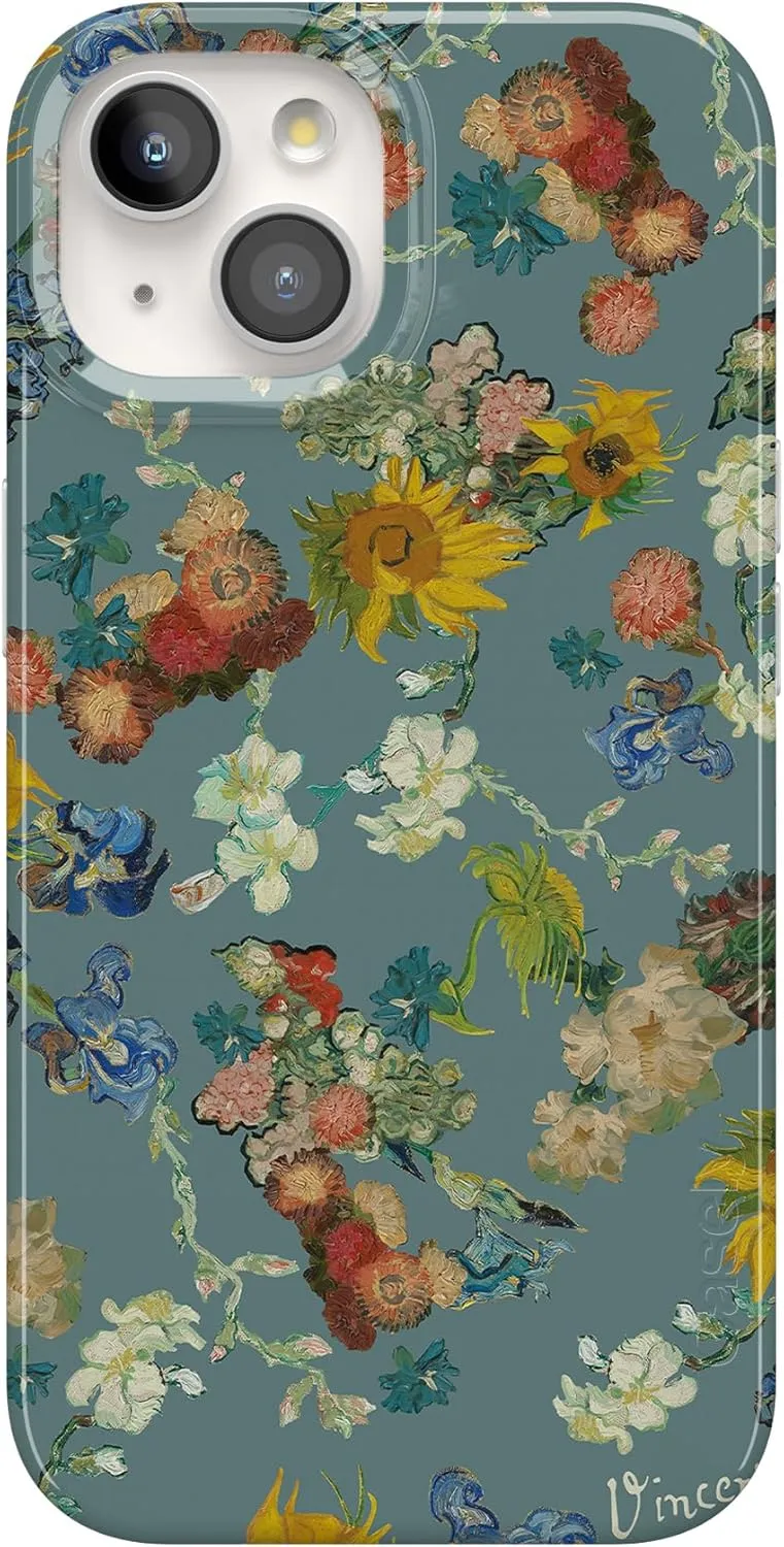 Casely iPhone 14 Case | Van Gogh's Flowers | The Van Gogh Museum 50th Anniversary Classic Phone Case | Compatible with MagSafe