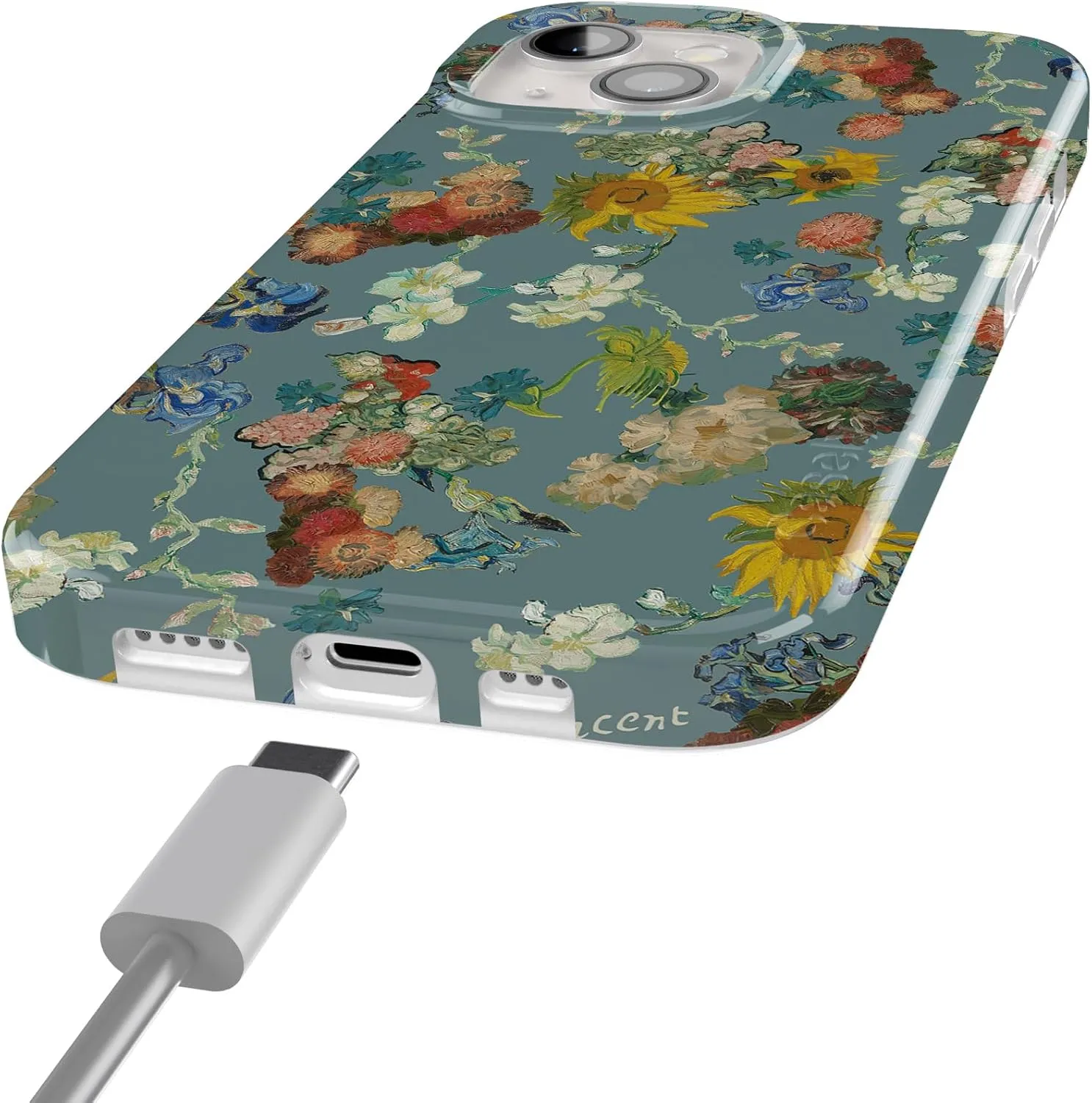 Casely iPhone 14 Case | Van Gogh's Flowers | The Van Gogh Museum 50th Anniversary Classic Phone Case | Compatible with MagSafe