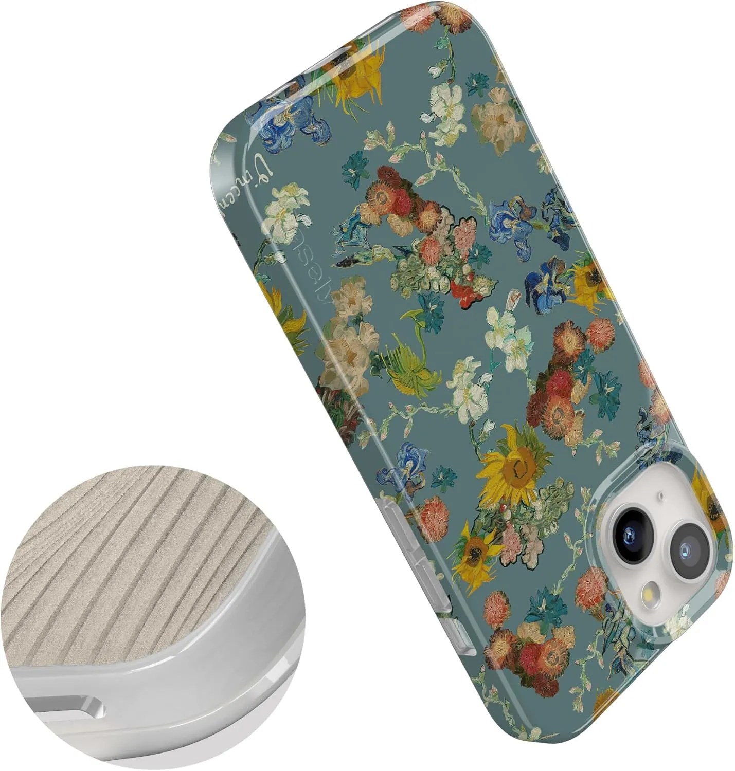Casely iPhone 14 Case | Van Gogh's Flowers | The Van Gogh Museum 50th Anniversary Classic Phone Case | Compatible with MagSafe