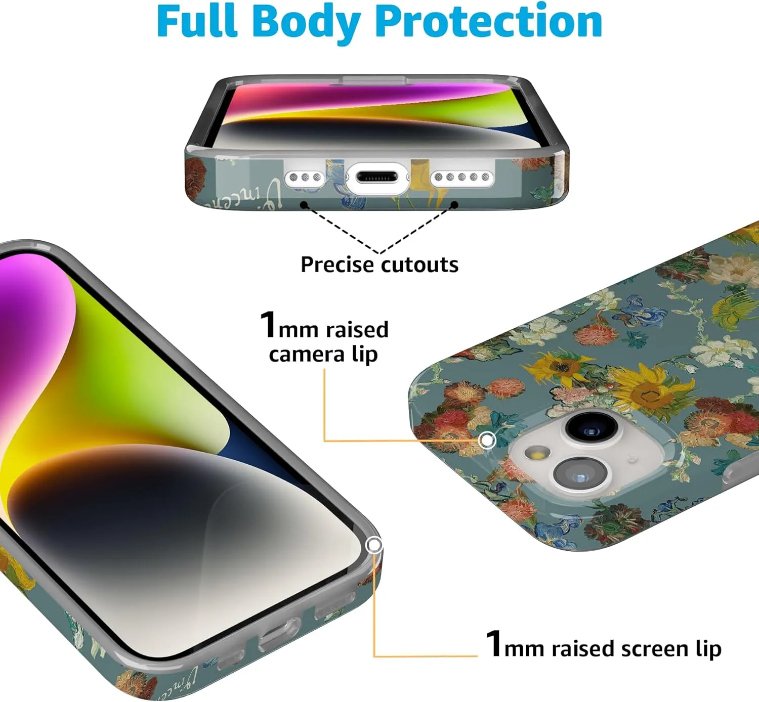 Casely iPhone 14 Case | Van Gogh's Flowers | The Van Gogh Museum 50th Anniversary Classic Phone Case | Compatible with MagSafe