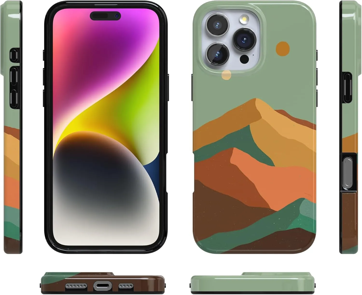 Casely iPhone 16 Pro Max Case | Endless Peaks | Colorblock Mountain | Compatible with MagSafe | Classic Ultra-Light Case Design