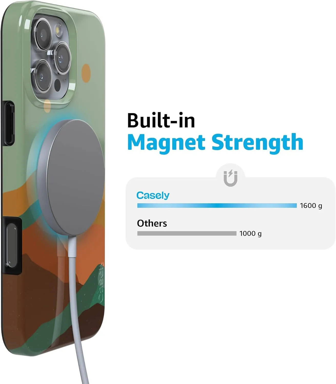 Casely iPhone 16 Pro Max Case | Endless Peaks | Colorblock Mountain | Compatible with MagSafe | Classic Ultra-Light Case Design