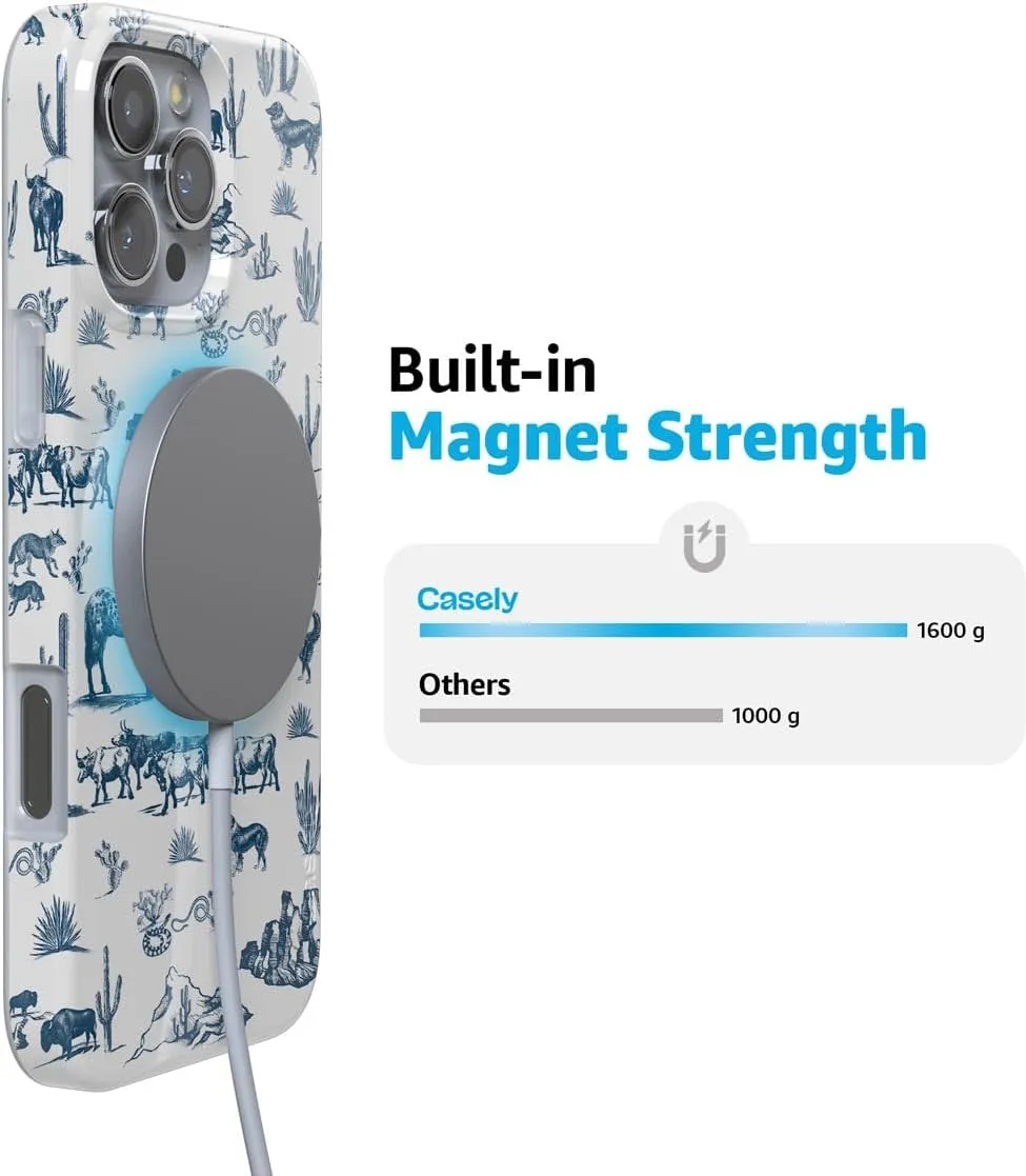 Casely iPhone 16 Pro Max Case | Wild West Adventure | Desert | Classic Ultra Slim Case Design | Compatible with MagSafe