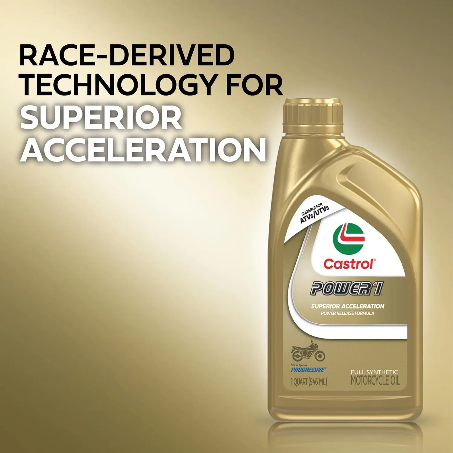 Castrol Power1 V-Twin 20W-50 Full Synthetic Motorcycle Oil, 1 Quart, Pack of 6