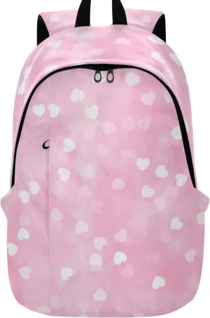 Casual Backpack for Men Women Hearts Cute Pink Valantine Waterproof Gifts College Cool Backpack