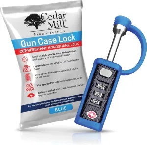 Cedar Mill TSA Approved Gun Case Lock – Durable, Cut-Resistant Security TSA Locks for Gun Case, Pistol Case, Revolver Gun Case or Firearms – Child-Safe Trigger Locks for Rifles and Shotguns