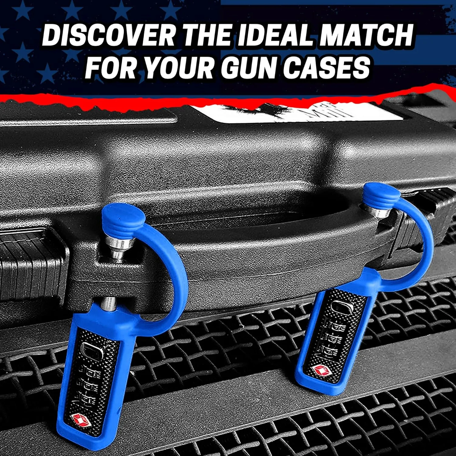Cedar Mill TSA Approved Gun Case Lock – Durable, Cut-Resistant Security TSA Locks for Gun Case, Pistol Case, Revolver Gun Case or Firearms – Child-Safe Trigger Locks for Rifles and Shotguns