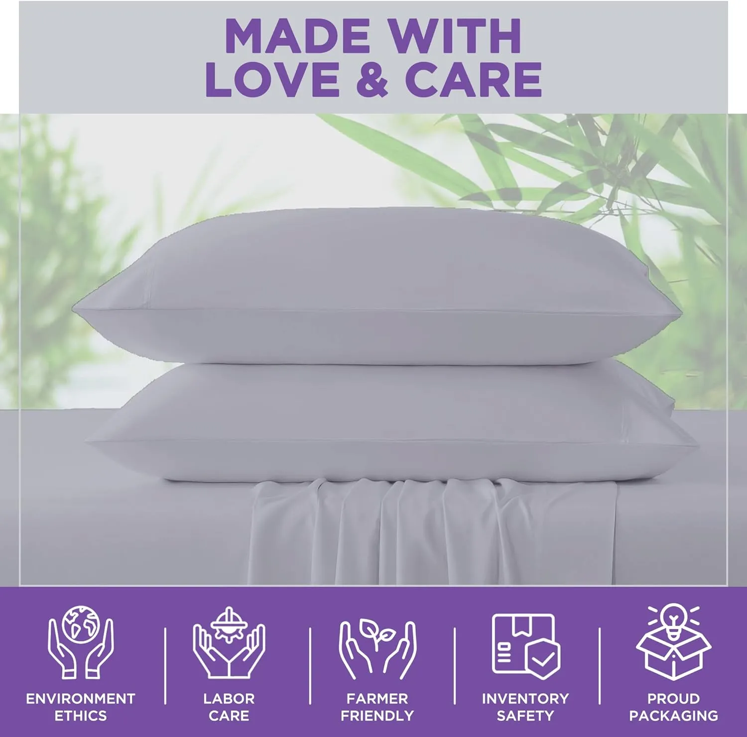 CharlottelyHues 1000 Thread Count Pillowcases Set of 2-100% Egyptian Cotton Pillow Cases with Long-Staple Combed Pillows for Sleeping, Soft & Silky Bed Pillow Cover (Silver, Standard/Queen)
