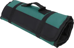 Chef Knife Bag, Multifunctional Portable Cutlery Storage Roll Protectors Canvas Cultery Carrier Cases Pouch Handle Kitchen Carrying Case Layer Shoulder Strap Professional Travel Sheath(Green)