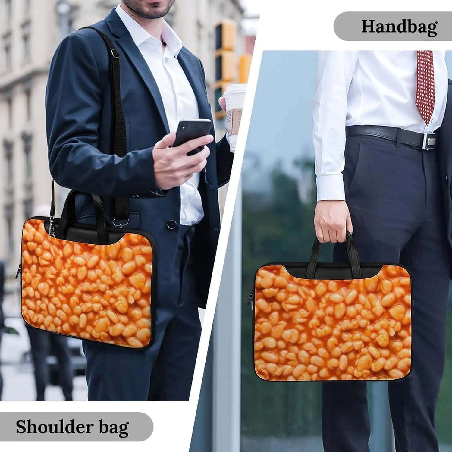 Cherry Blossom Branch Leather Computer Bag with Multiple Sizes to Choose From, Convenient to Carry