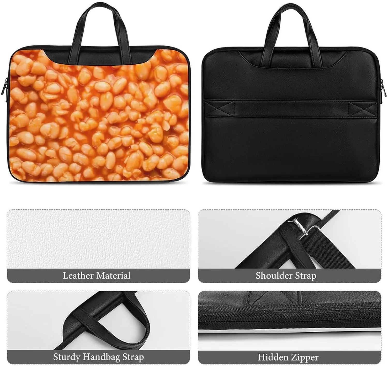 Cherry Blossom Branch Leather Computer Bag with Multiple Sizes to Choose From, Convenient to Carry