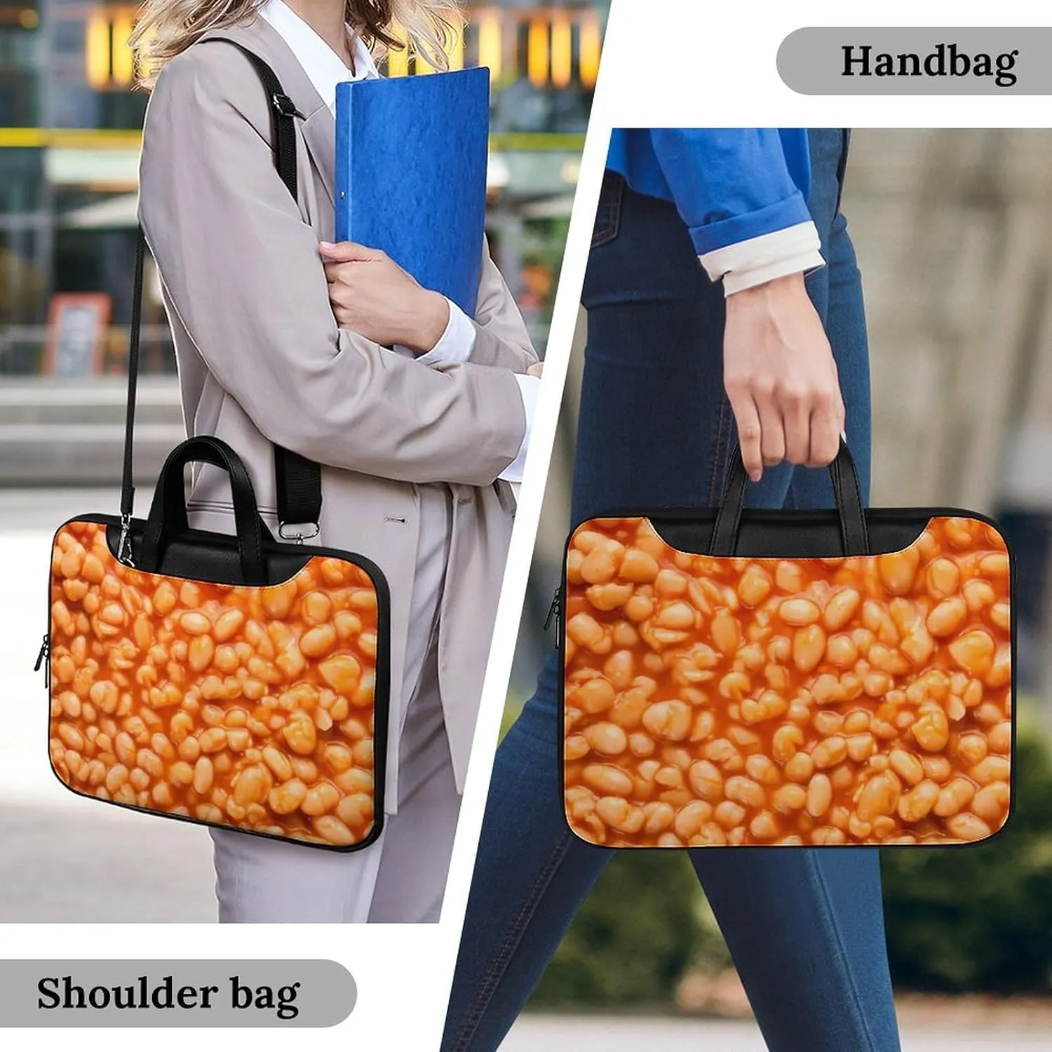 Cherry Blossom Branch Leather Computer Bag with Multiple Sizes to Choose From, Convenient to Carry