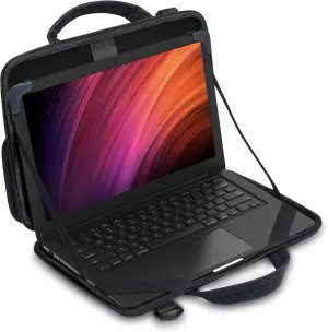 Chromebook Hard Case 11.6 Inch, Work-in Laptop Bag with Shoulder Strap (Black, 11-11.6 inch)