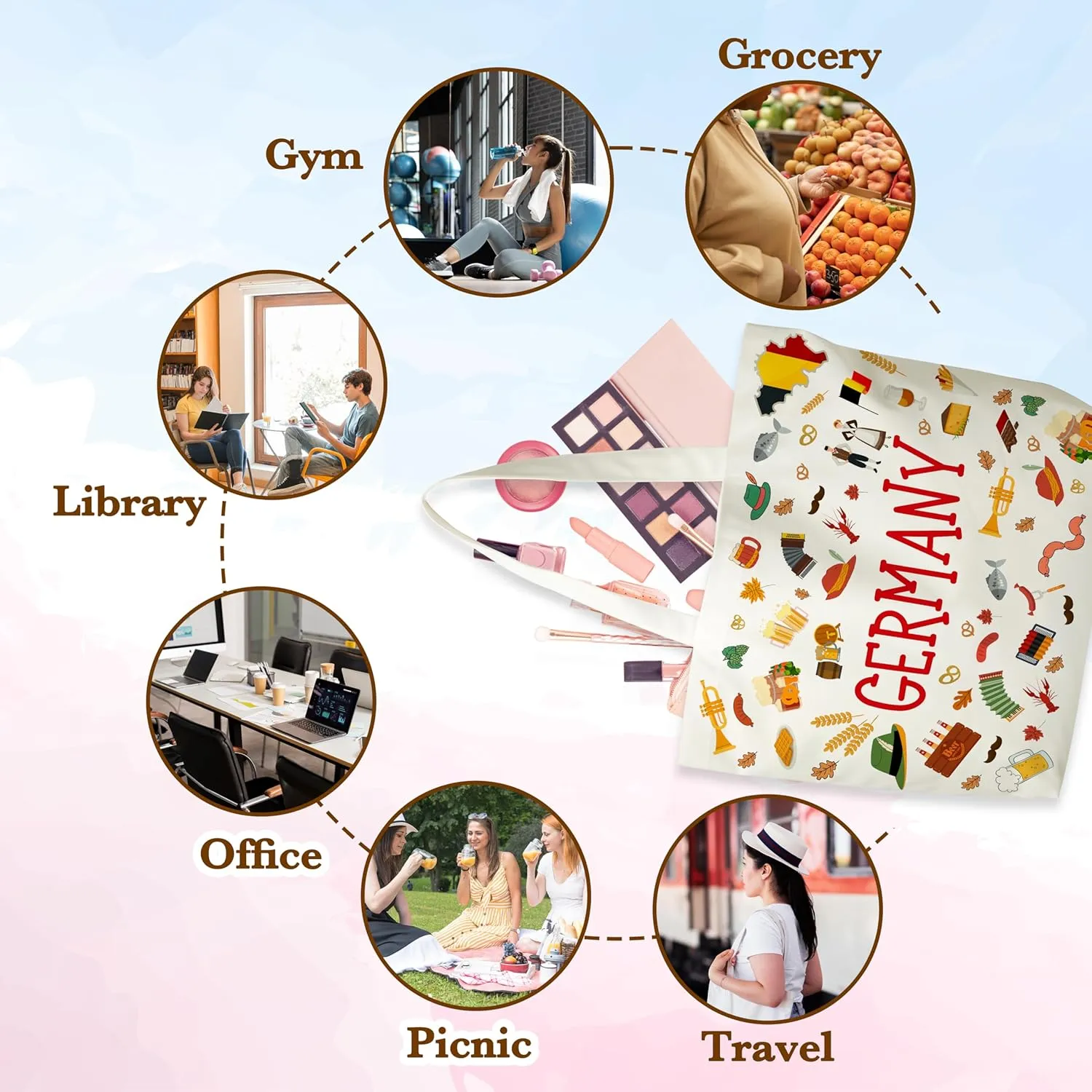 City Travel Souvenir Gifts, Souvenirs Lovers Essentials Trip Gifts For Women Friends, Honeymoon Birthday Anniversary Bag