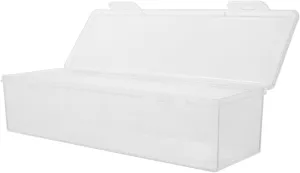 Clear Card Storage Box Portable Playing Card Organizer Protective Lid for Efficient Home School and Office Use Lightweight Transparent Design