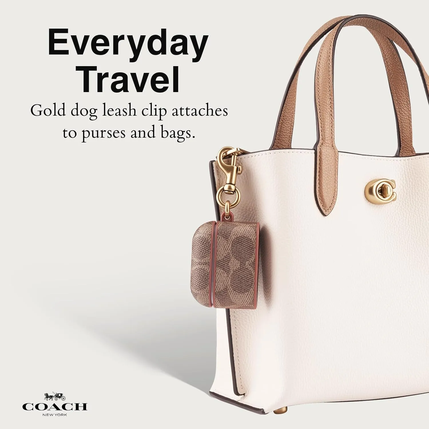 Coach Signature AirPods Pro Case - Compatible with AirPods Pro 2nd / 1st Generation - Signature Tan