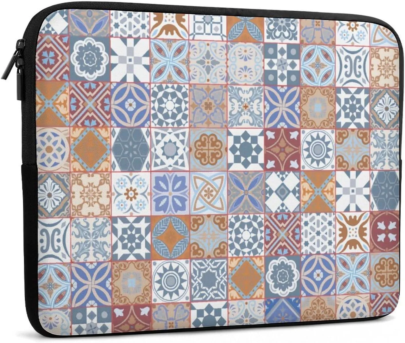 Colorful Moroccan Tile Laptop Bag Without Handheld, Large Capacity, Lightweight And Convenient