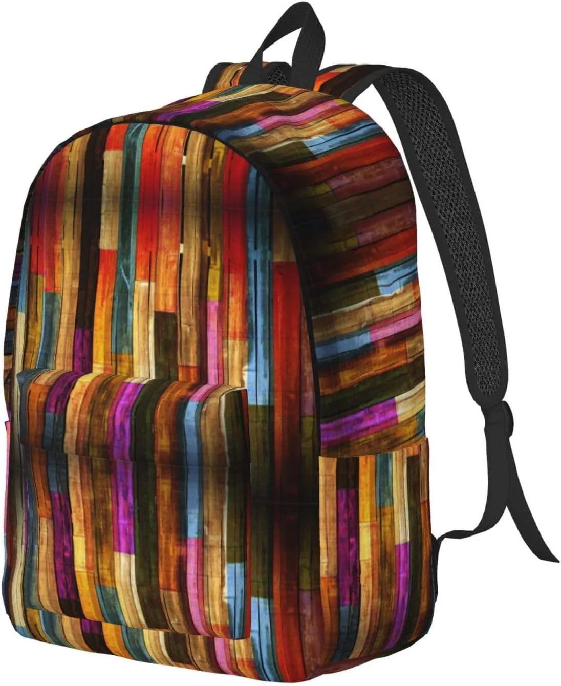 Colorful Wood print Duffel Bag, Lightweight Duffel Bag, Casual Backpack, 17.7 x 6.3 x 12.2 inches