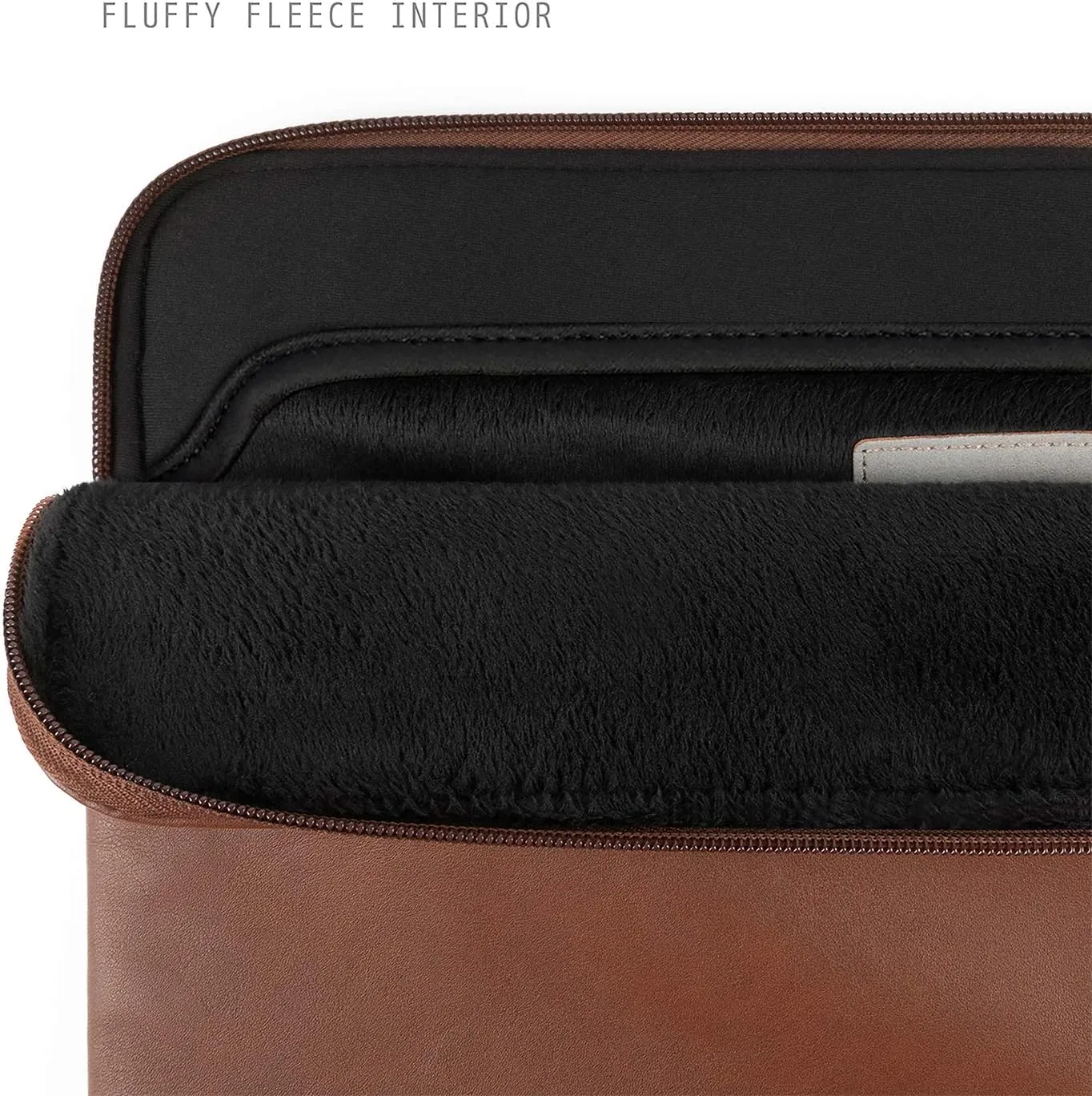 Comfyable Slim Protective Laptop Sleeve Compatible with 13/13.3/14 Inch MacBook Air & MacBook Pro, Mac Travel Case, Laptop Pouch, Slim PU Leather Cover M4/M3/M2/M1 2025-2021, Brown