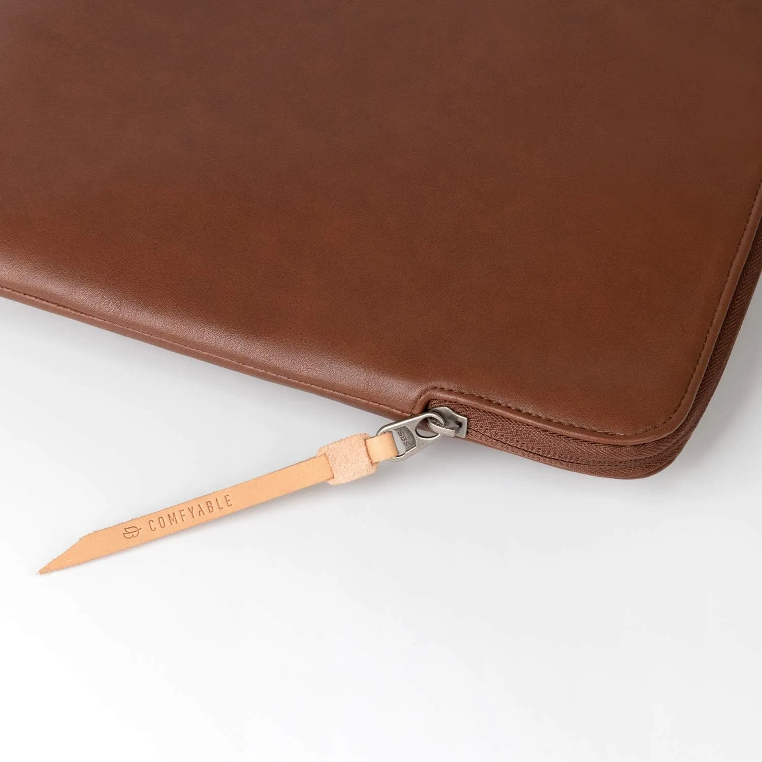 Comfyable Slim Protective Laptop Sleeve Compatible with 13/13.3/14 Inch MacBook Air & MacBook Pro, Mac Travel Case, Laptop Pouch, Slim PU Leather Cover M4/M3/M2/M1 2025-2021, Brown