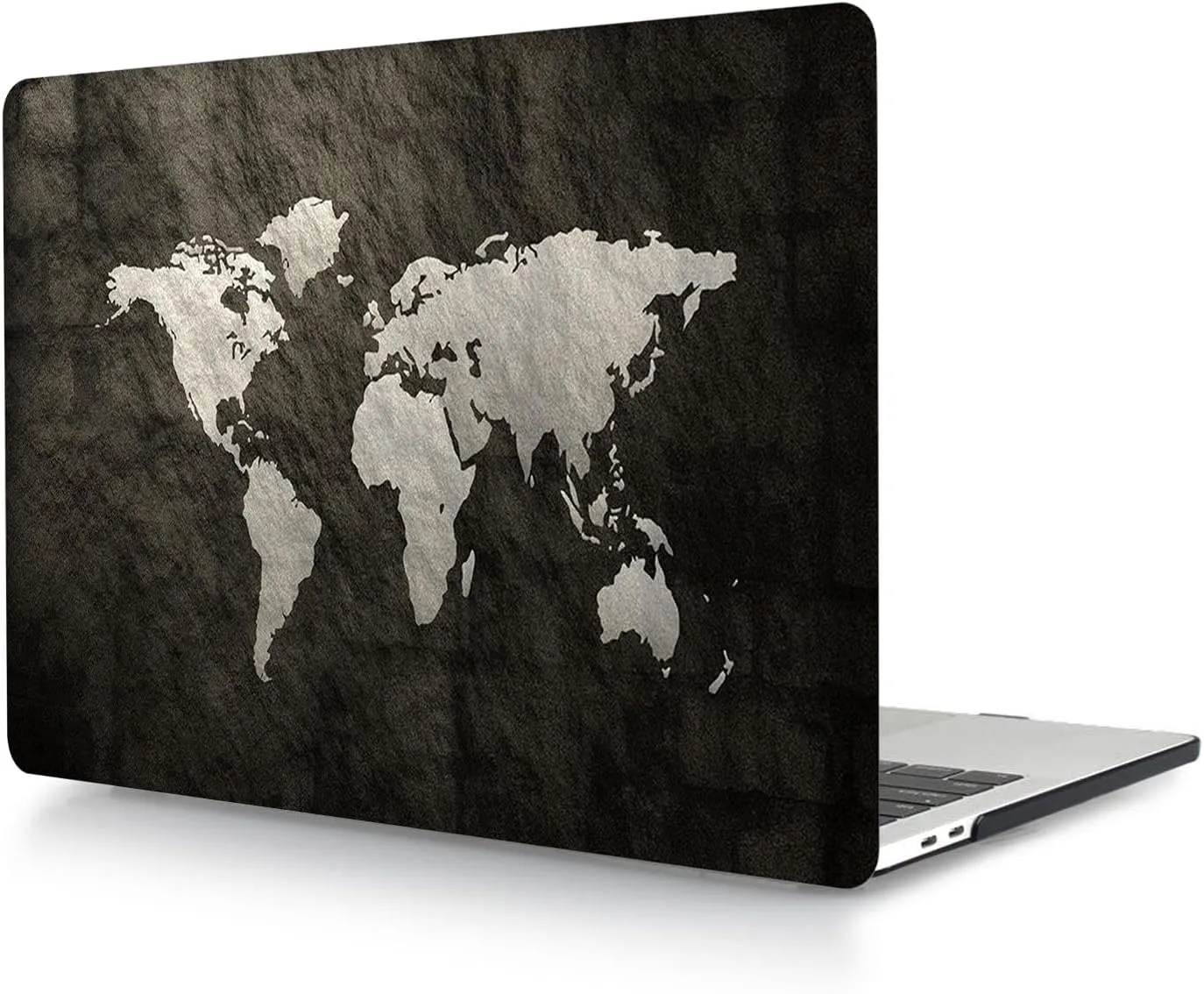 Compatible with MacBook Pro 16 inch Case with Touch ID 2021/2023 Release Model M1 A2485/A2780 M2 Pro/Max Chip, Plastic Protective Matt Durable Hard Shell Case Cover & Keyboard Cover, Black Map