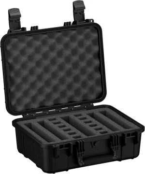 Condition 1 16" Medium Waterproof Hard Gun Case, Model 179, 4 Pistol Slots 12 Mags, TSA Approved Lockable Firearm Storage Case, IP67 Waterproof, Made in USA, 16"x13"x6.86"