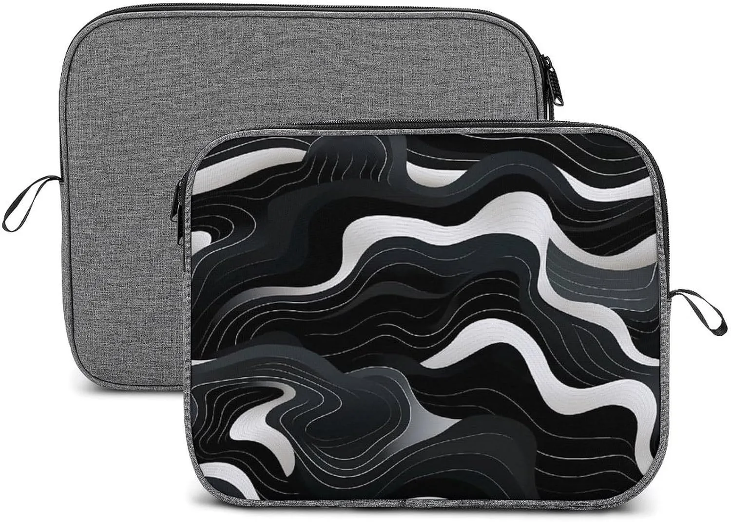 Contour Topography Map Pattern Laptop Sleeve Case Shockproof Protective Carrying Bag Travel Briefcase