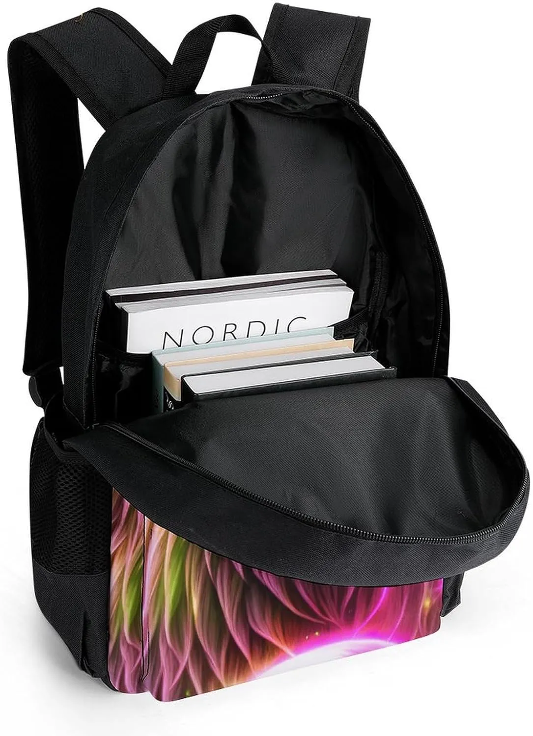 Cool Lion In The Universe Surreal Style Art Rucksacks Lightweight Multipurpose Anti-Theft Shoulder Bag Big Capacity Traveling & Camping Backpack With Side Pockets