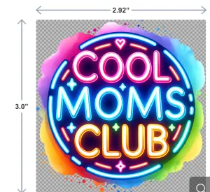 Cool Mom's Club UV-DTF Sticker