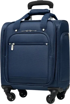 Coolife Underseat Carry On Luggage Softside Lightweight Rolling Travel Bag Spinner Suitcase