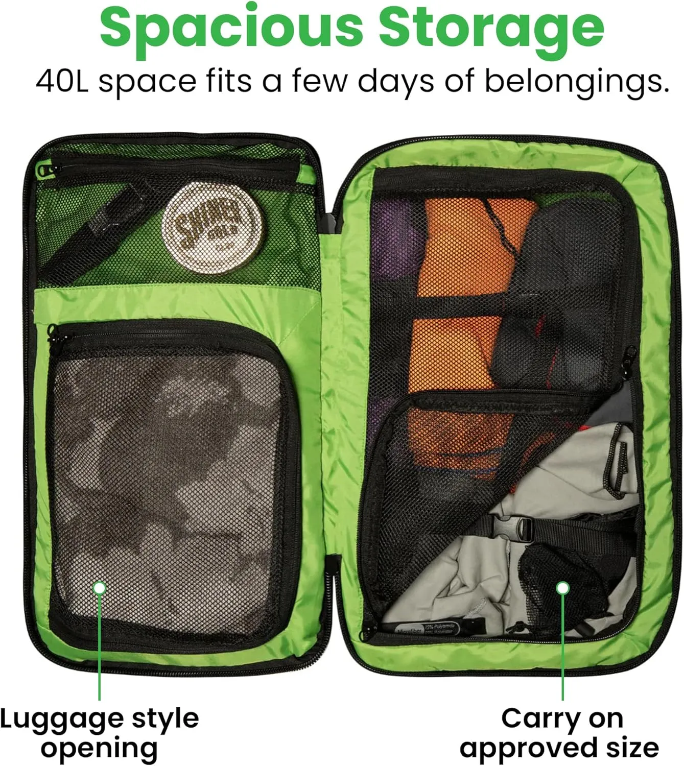 COR Surf Travel Backpack Carry On Laptop Backpack with Secret Passport Pockets | Daypack Business Weekender Luggage Backpack for Men and Women | The Island Hopper (40L, Black)