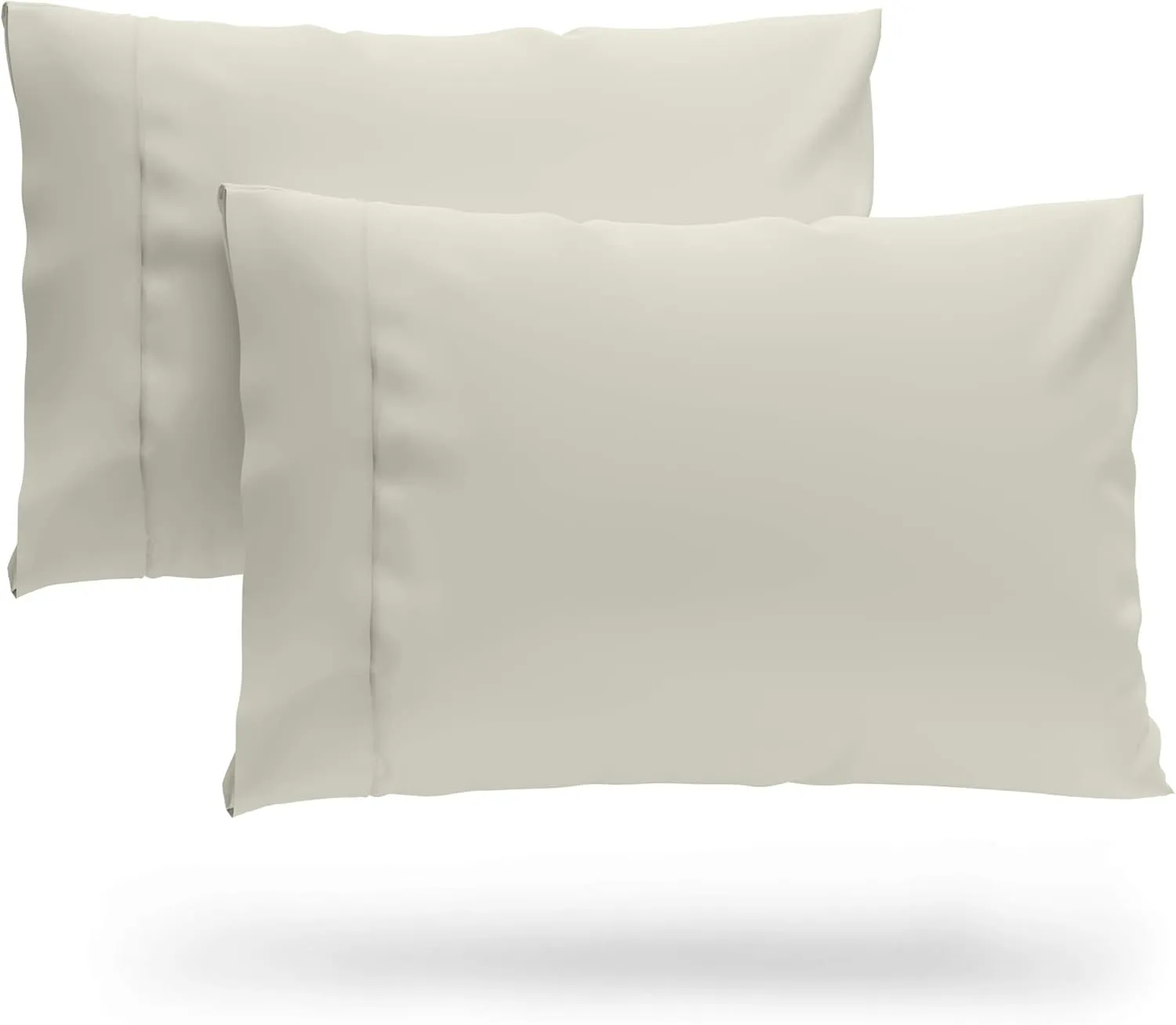 Cosy House Collection Premium Rayon Derived from Bamboo Pillowcase Set of 2 - Ultra Soft, Cooling & Breathable Bedding (King, Cream)