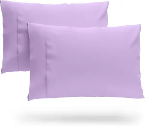 Cosy House Collection Premium Rayon Derived from Bamboo Pillowcase Set of 2 - Ultra Soft, Cooling & Breathable Bedding (King, Lavender)
