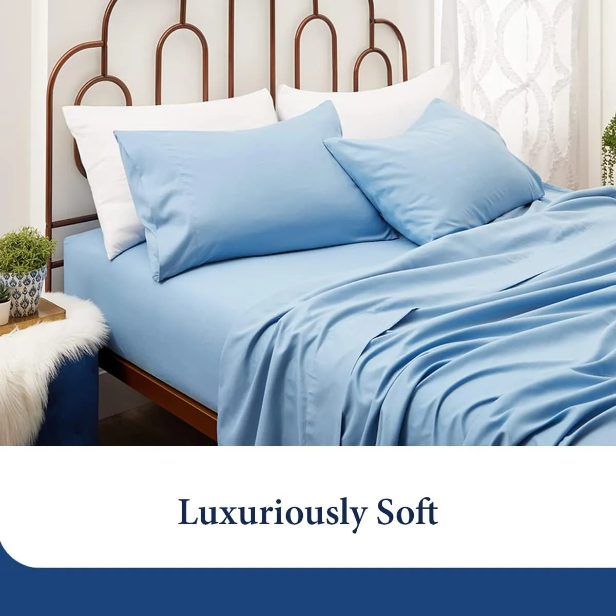 Cosy House Collection Premium Rayon Derived from Bamboo Pillowcase Set of 2 - Ultra Soft, Cooling & Breathable Bedding (King, Lavender)