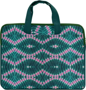 CowCow Work Bag Tie Dye Aztec Print Double Pocket Laptop Bag Compatible with MacBook Air/Pro,13"/15" Notebook