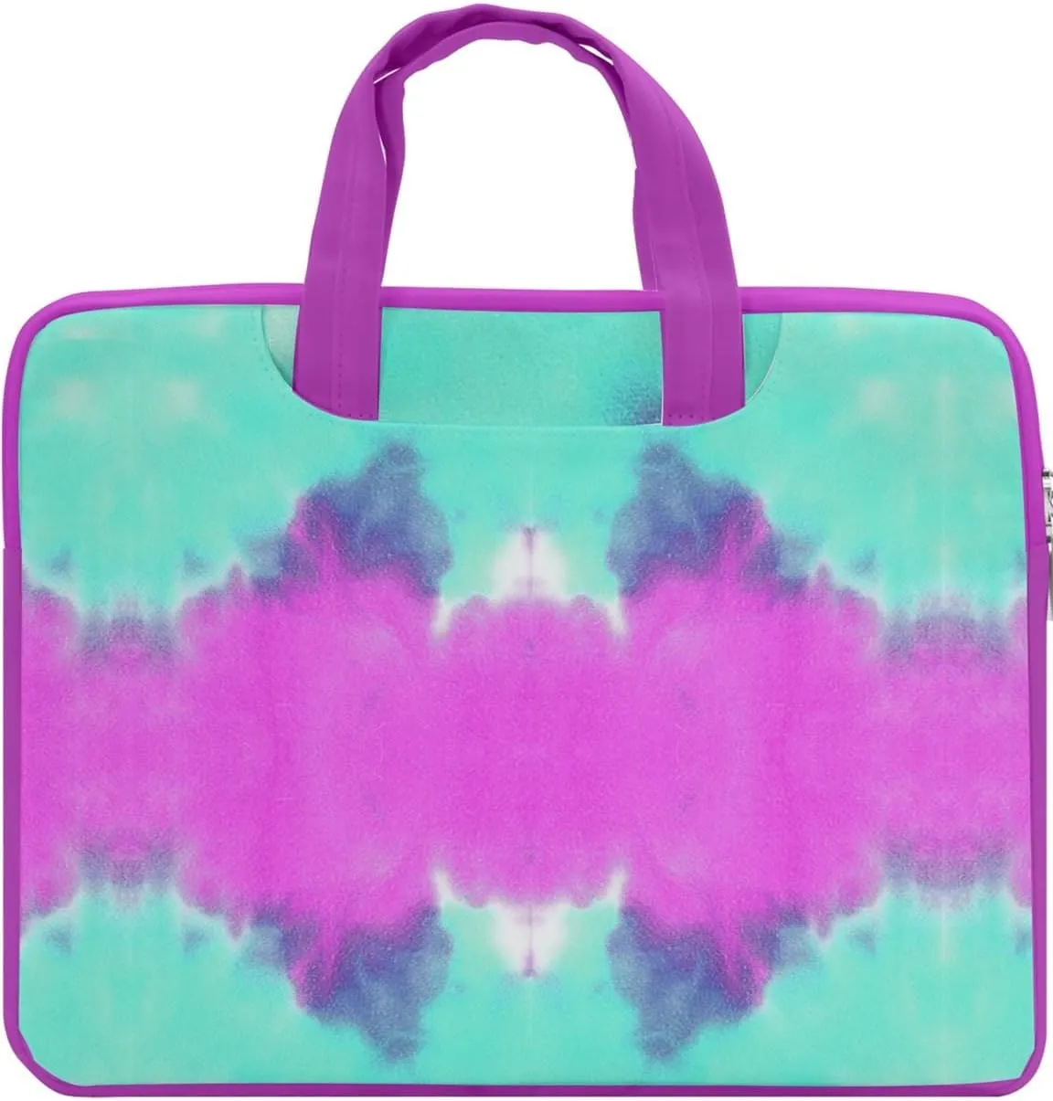 CowCow Work Bag Tie Dye Aztec Print Double Pocket Laptop Bag Compatible with MacBook Air/Pro,13"/15" Notebook