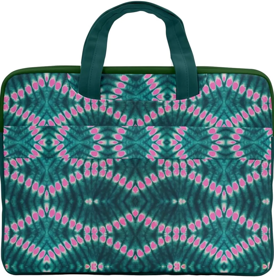 CowCow Work Bag Tie Dye Aztec Print Double Pocket Laptop Bag Compatible with MacBook Air/Pro,13"/15" Notebook
