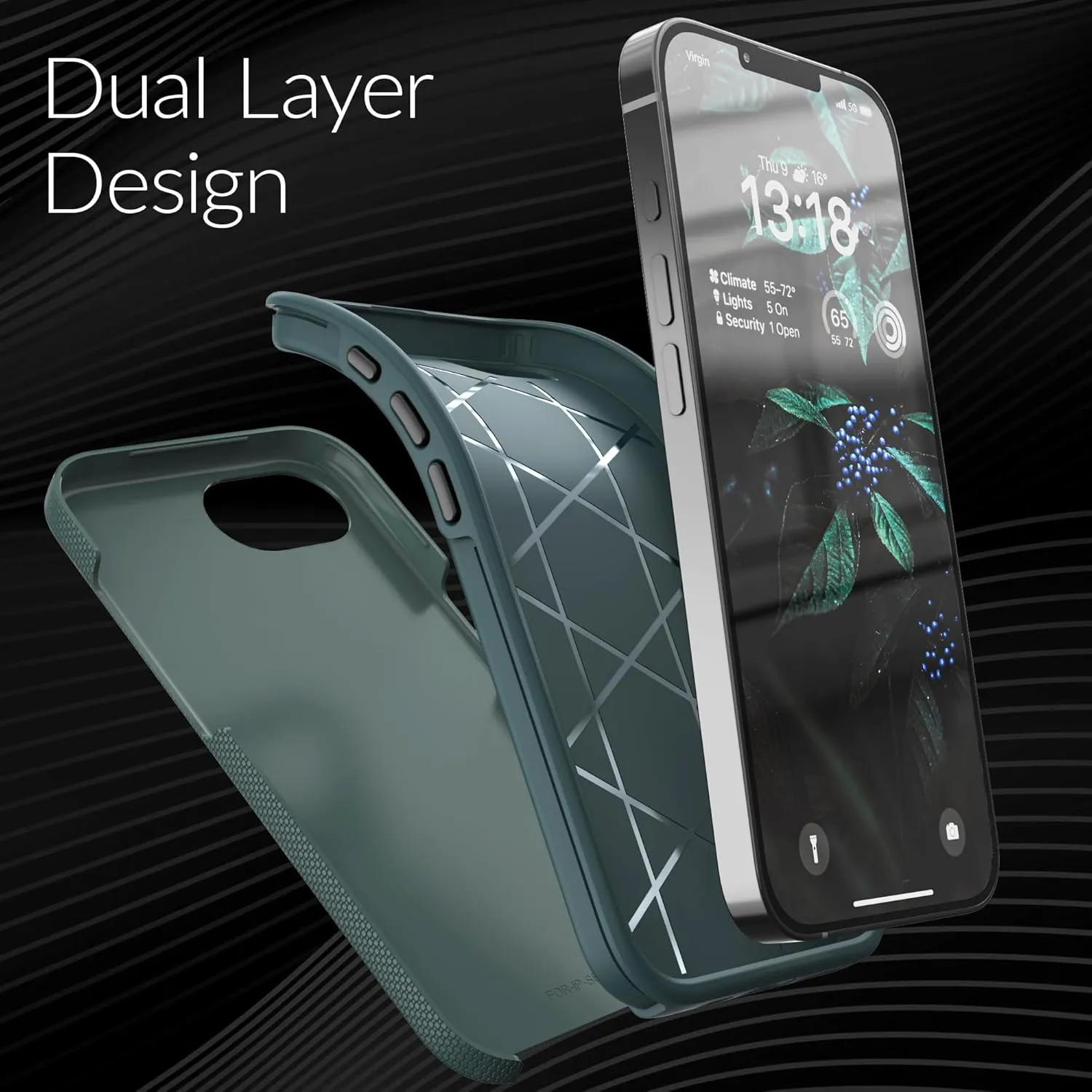 Crave Dual Guard Compatible with iPhone 16e Case, Shockproof Protection Dual Layer Case for iPhone 16e (6.1") - Forest Green