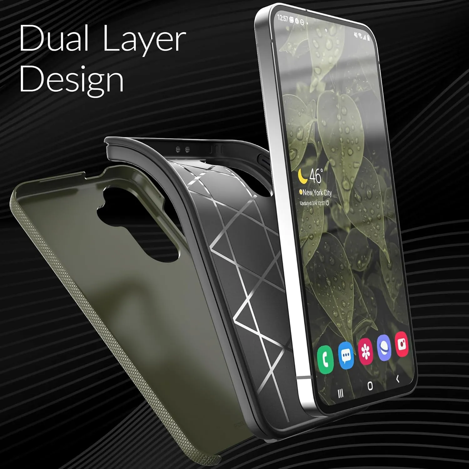 Crave Dual Guard Compatible with Samsung Galaxy S24 FE Case, Shockproof Protection Dual Layer Case for Samsung Galaxy S24 FE - Sage