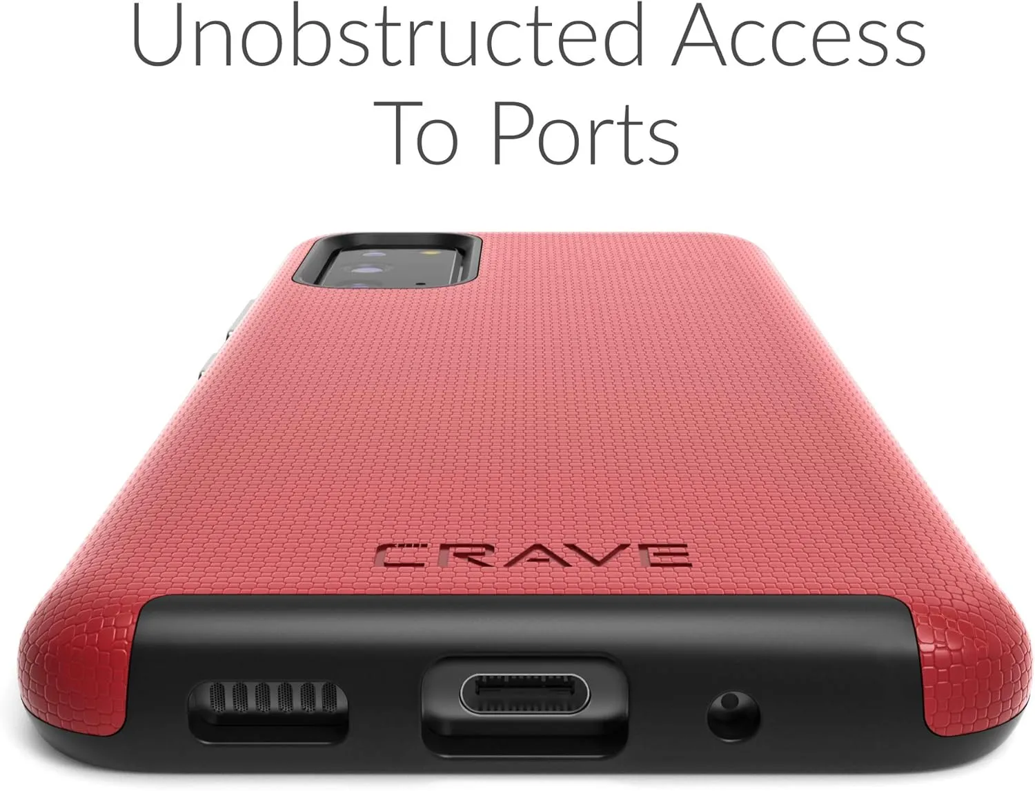 Crave Dual Guard for Samsung Galaxy S20 Case, Shockproof Protection Dual Layer Case for Samsung Galaxy S20, S20 5G - Red