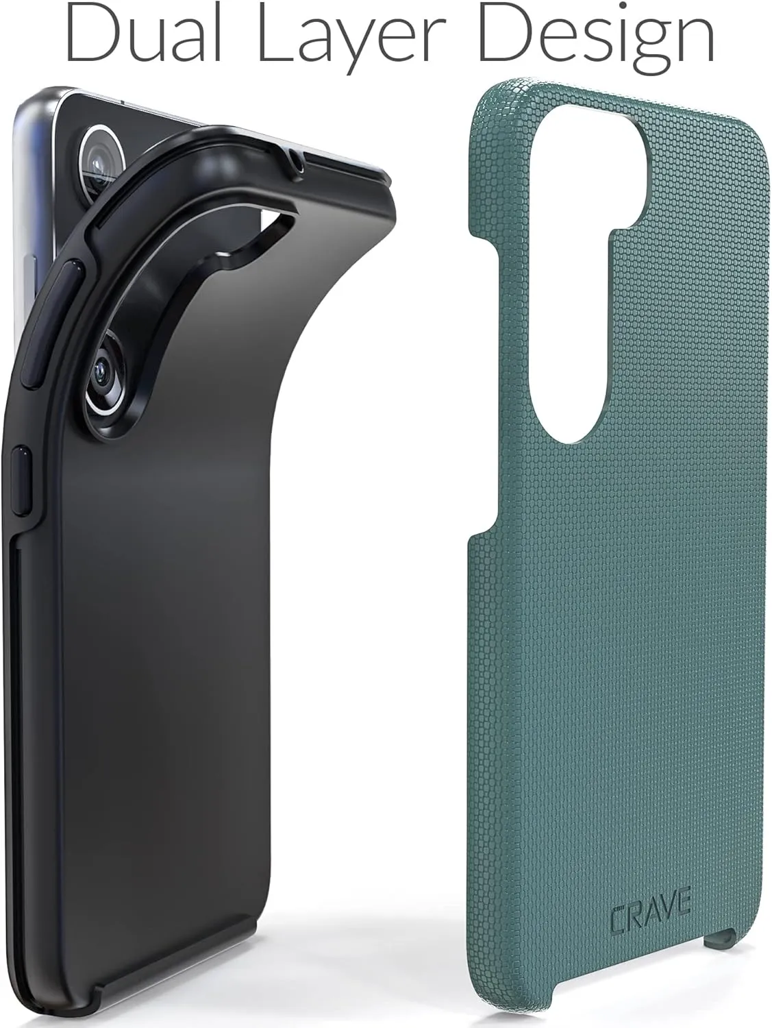 Crave Dual Guard for Samsung Galaxy S23 Case, Shockproof Protection Dual Layer Case for Samsung Galaxy S23 - Forest Green