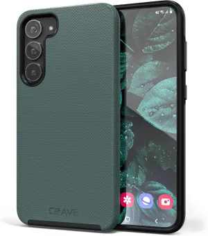 Crave Dual Guard for Samsung Galaxy S23 Plus Case, Shockproof Protection Dual Layer Case for Samsung Galaxy S23 Plus - Forest Green