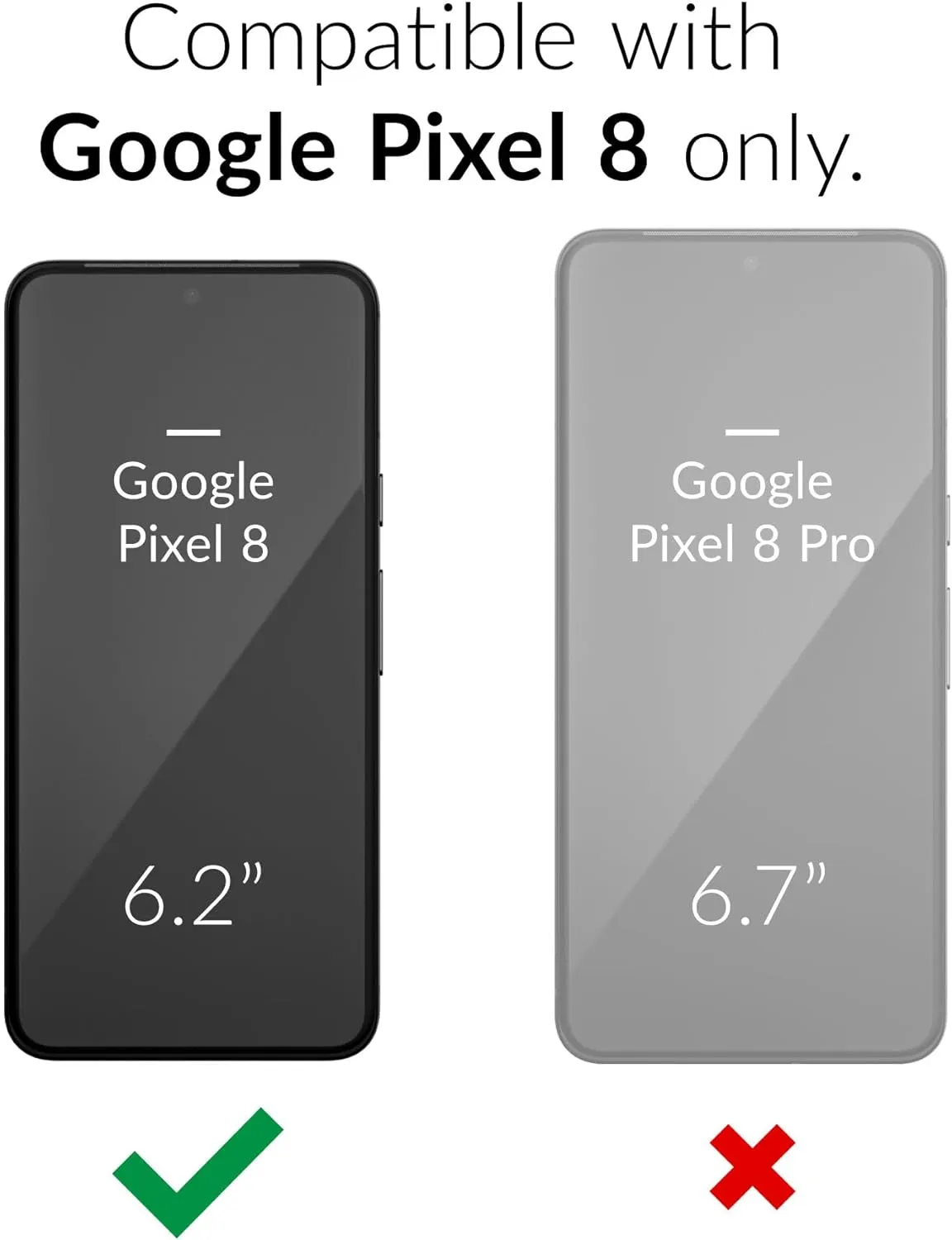 Crave Google Pixel 8 Case - Dual Guard Shockproof Protection Secure Layered Pixel 8 Phone Case, Forest Green