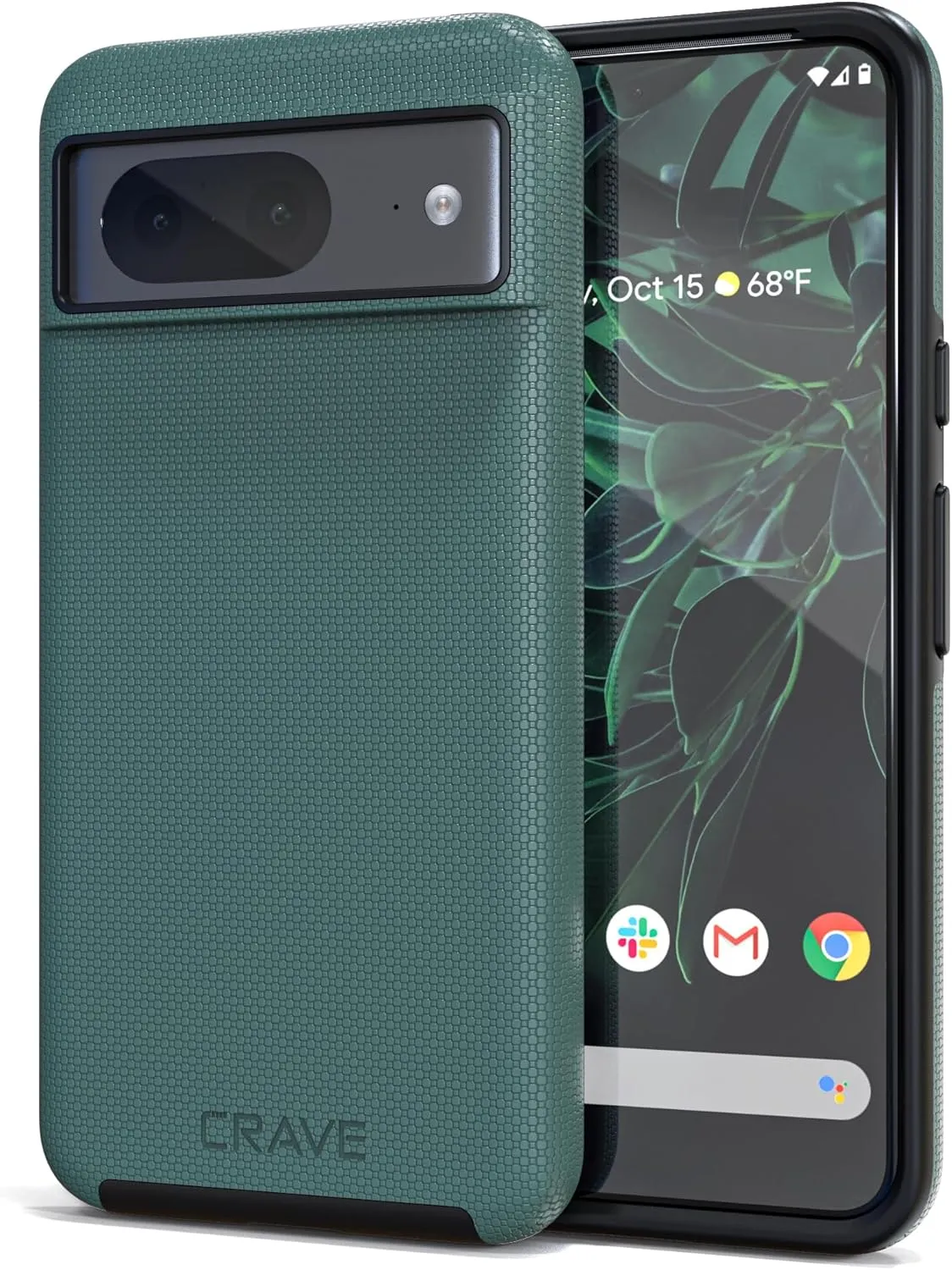 Crave Google Pixel 8 Case - Dual Guard Shockproof Protection Secure Layered Pixel 8 Phone Case, Forest Green